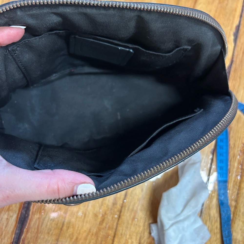 Coach Brown Signature Dome Satchel with Black Trim - Picture 6 of 10